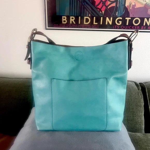 Joy Susan turquoise hobo tote - Picture 2 of 8